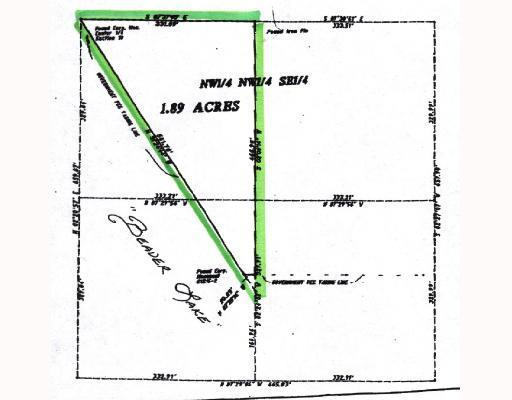 Map of lot where the house is located on Lake Beaver