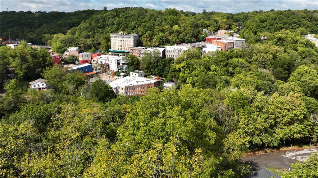 View of the historic downtown buildings of Eureka Springs